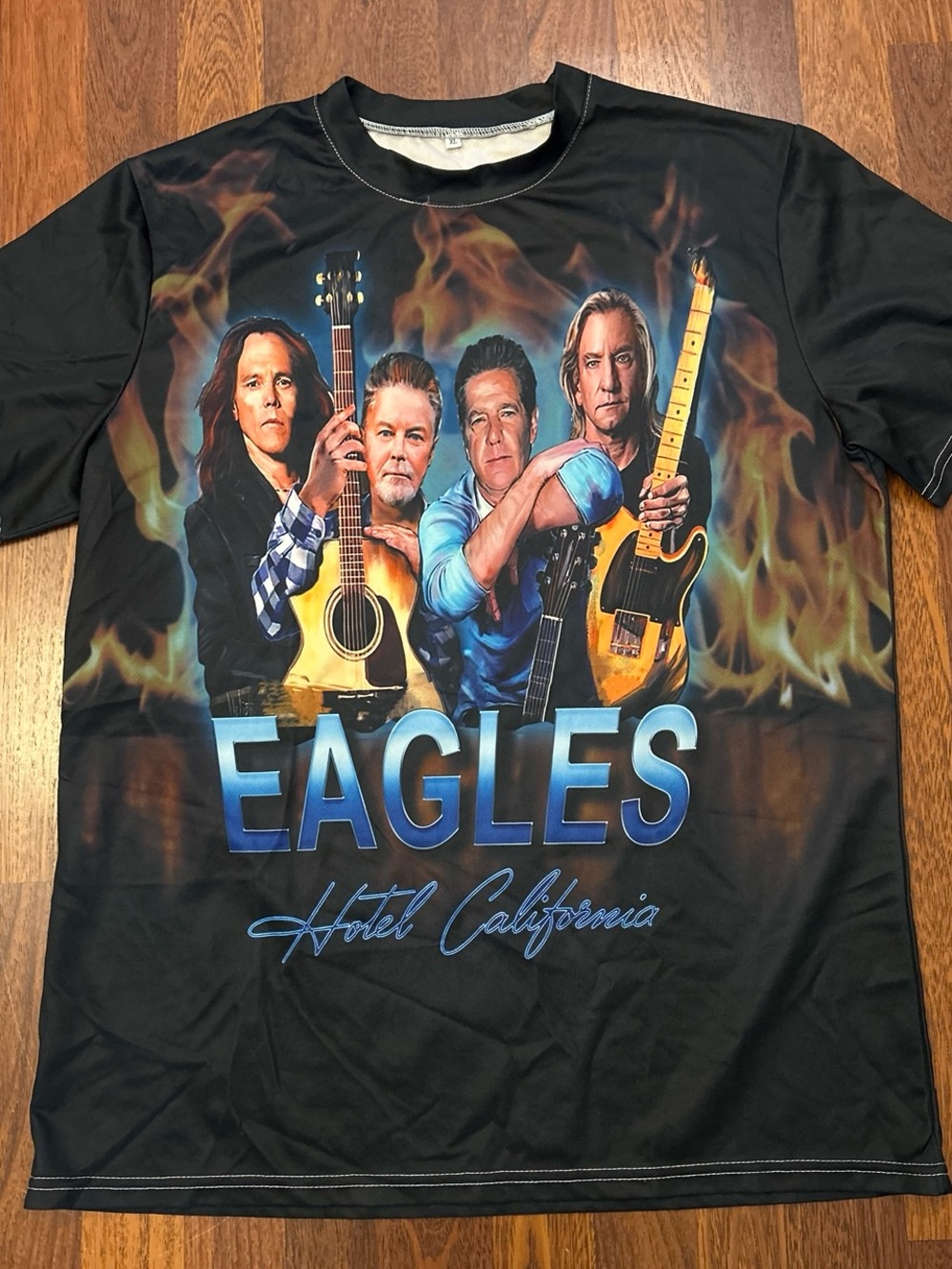 Eagles Hotel California AOP Graphic Band Concert Tshirt Size XL